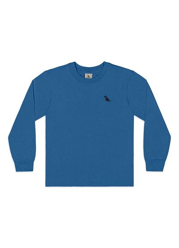 Quimby - Camiseta para Menino Manga Longa Azul 1