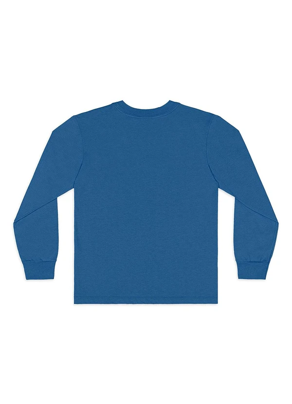 Quimby - Camiseta para Menino Manga Longa Azul 2