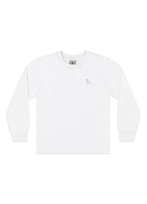 Quimby - Camiseta para Menino Manga Longa Branco - QUIMBY