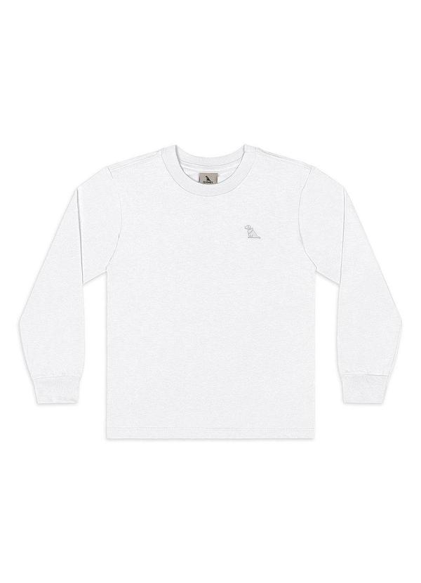 Quimby - Camiseta para Menino Manga Longa Branco