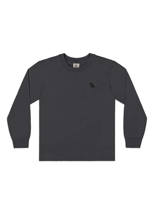 Quimby - Camiseta para Menino Manga Longa Cinza - QUIMBY