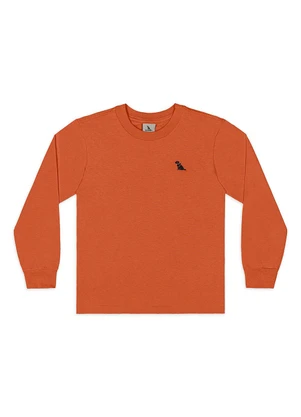 Quimby - Camiseta para Menino Manga Longa Marrom - QUIMBY