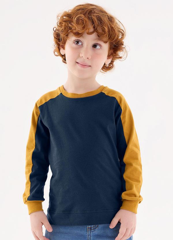 Up Baby - Camiseta Raglan Infantil para Meninos Azul