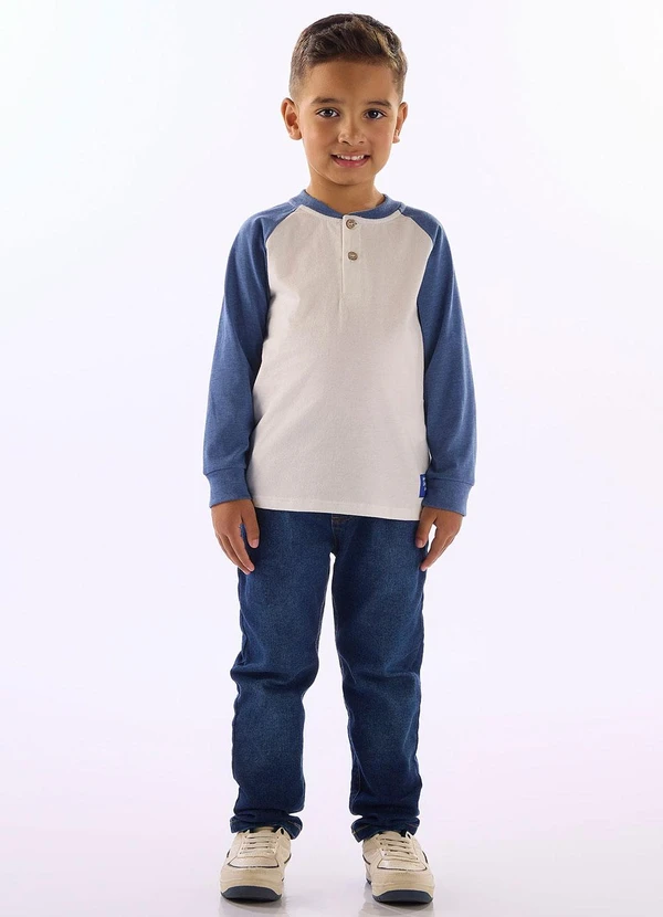 Up Baby - Camiseta Raglan Peitilho Branco 2