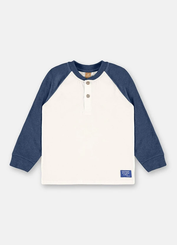 Up Baby - Camiseta Raglan Peitilho Branco 3