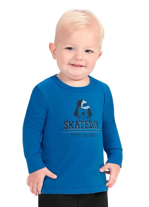 Alenice - Camiseta Skateday Menino Azul