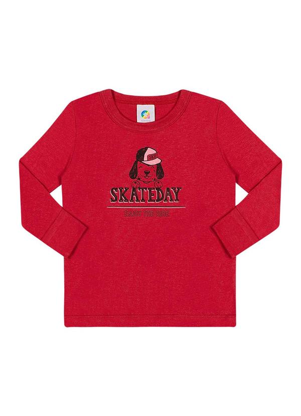 Alenice - Camiseta Skateday Menino Vermelho 1