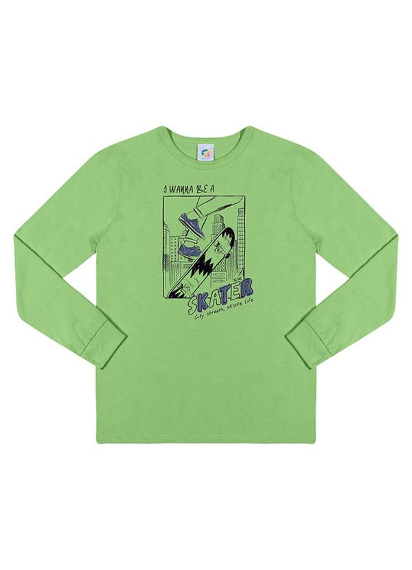 Alenice - Camiseta Skater Menino Verde