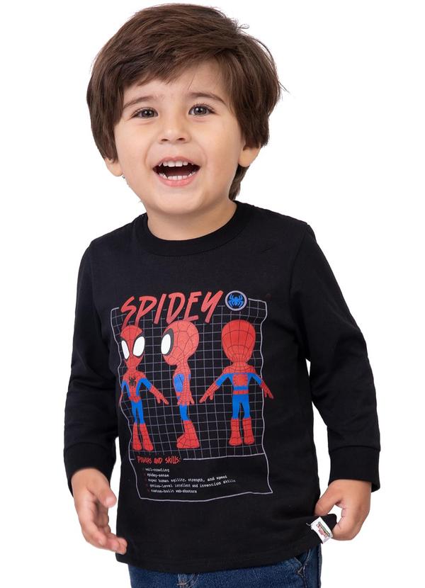 Malwee Kids - Camiseta Spidey® MeninoPreto
