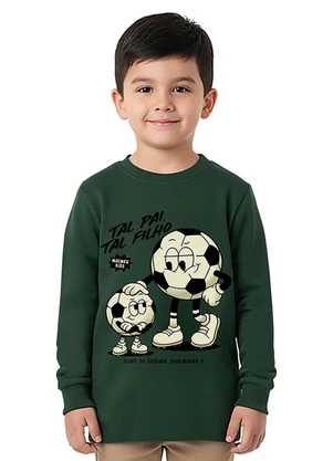 Malwee Kids - Camiseta Tal Pai Tal Filho em Malha Verde Escuro - MALWEE KIDS