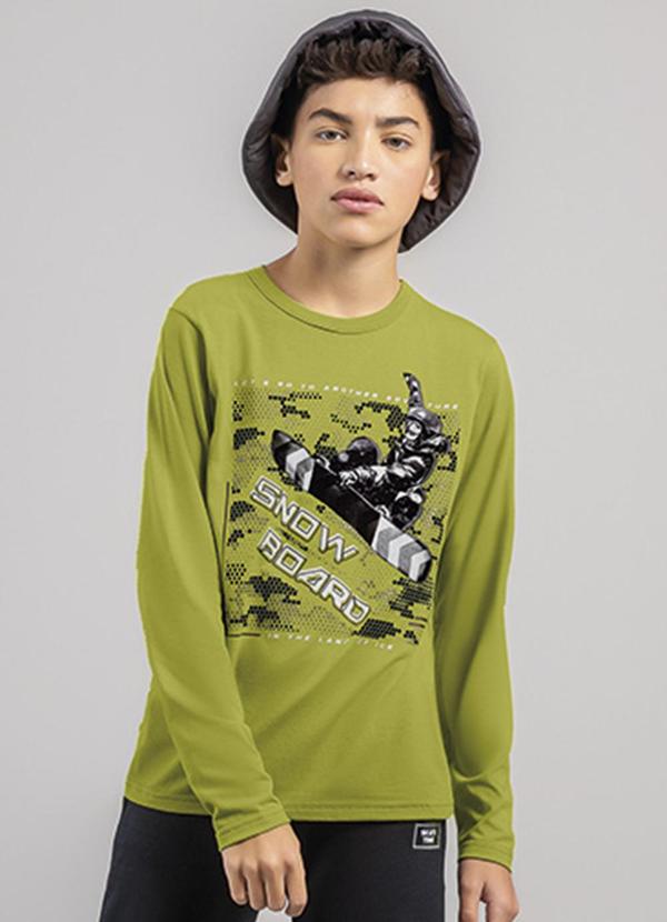 Extreme - Camiseta Teen Menino em Malha Verde