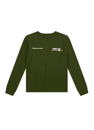 Brandili - Camiseta Teen Menino em Moletinho Verde - BRANDILI