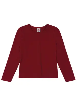 Brandili - Camiseta Térmica Infantil Unissex Leve Bordo - BRANDILI