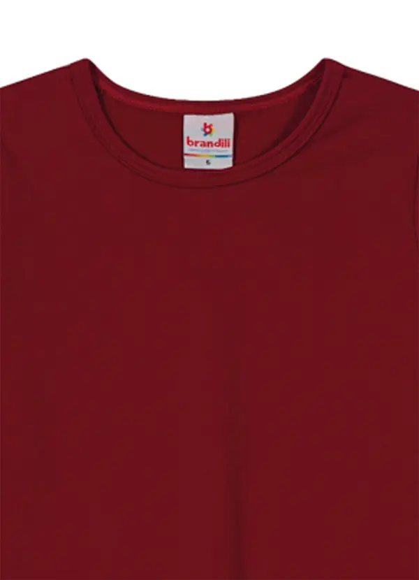 Brandili - Camiseta Térmica Infantil Unissex Leve Bordo 2