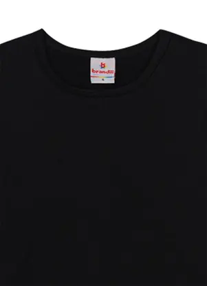 Brandili - Camiseta Térmica Infantil Unissex Leve Preto - BRANDILI