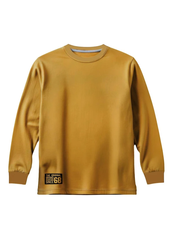 Malwee Kids - Camiseta The Original em Malha Amarelo Mostarda