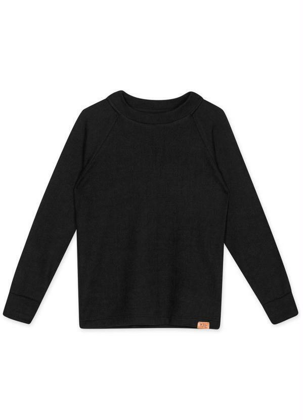 Marisol - Camiseta Tricô Infantil Menino Preto