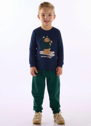 Up Baby - Camiseta Winter Games Azul - UP BABY