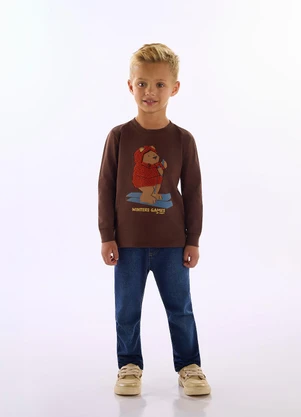 Up Baby - Camiseta Winter Games Marrom - UP BABY