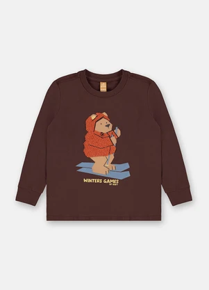 Up Baby - Camiseta Winter Games Marrom - UP BABY