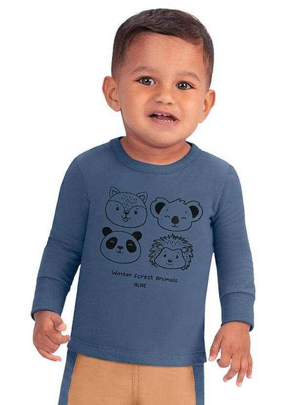 Alenice - Camisetas Animais da Floresta Menino Azul