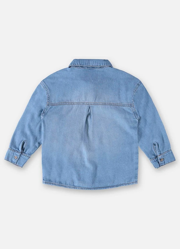 Up Baby - Camisete Jeans Infantil Menina Azul 4