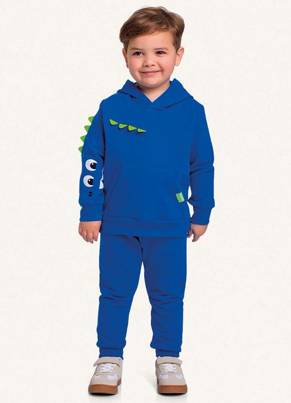 Fakini Kids - Conjunto Blusão C/Capuz e Calça Azul