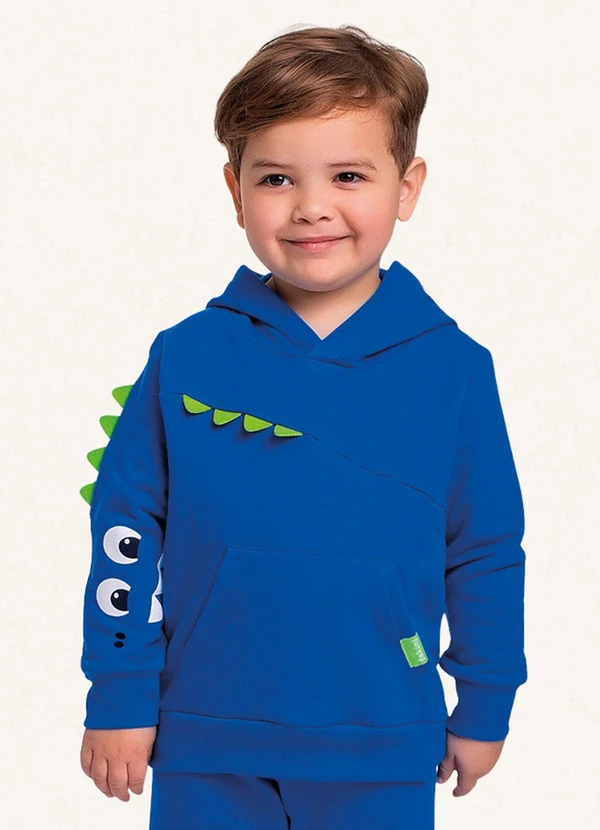 Fakini Kids - Conjunto Blusão C/Capuz e Calça Azul 3