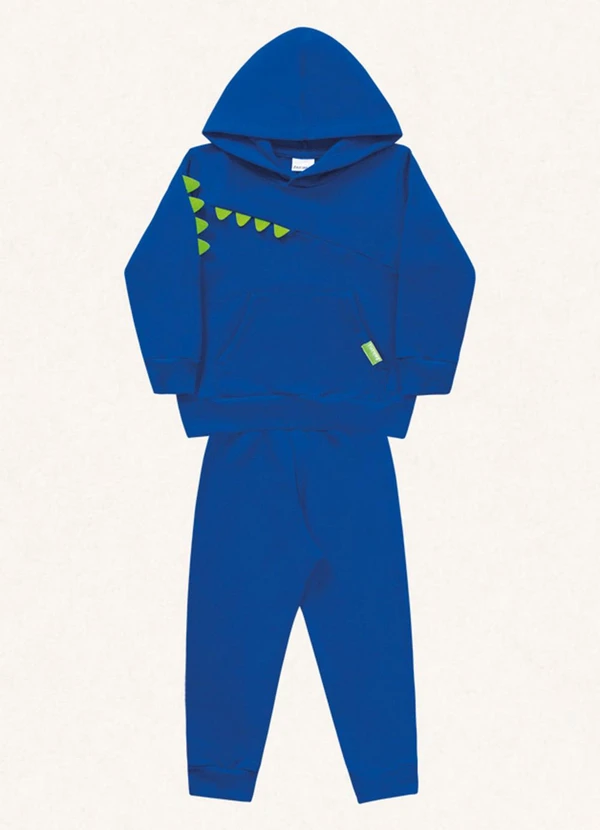Fakini Kids - Conjunto Blusão C/Capuz e Calça Azul 5