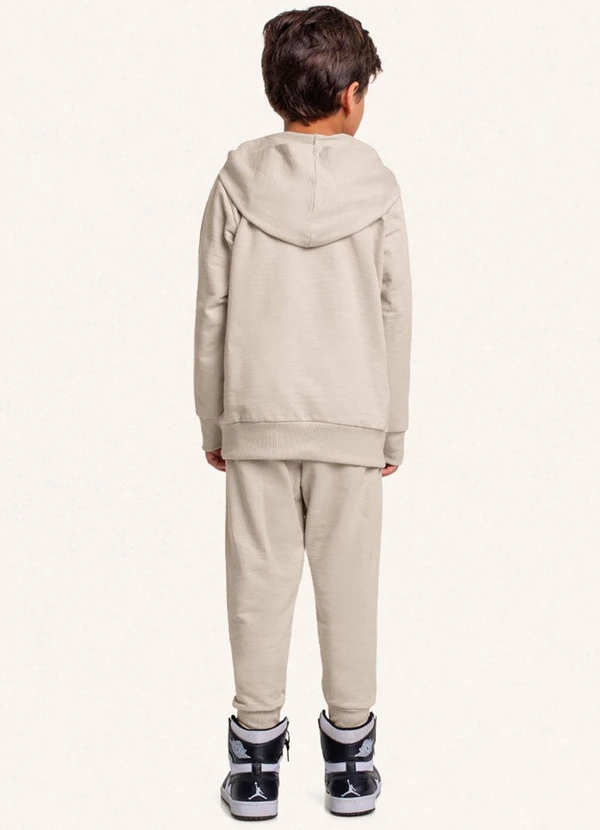 Fakini Kids - Conjunto Blusão C/Capuz e Calça Bege 2
