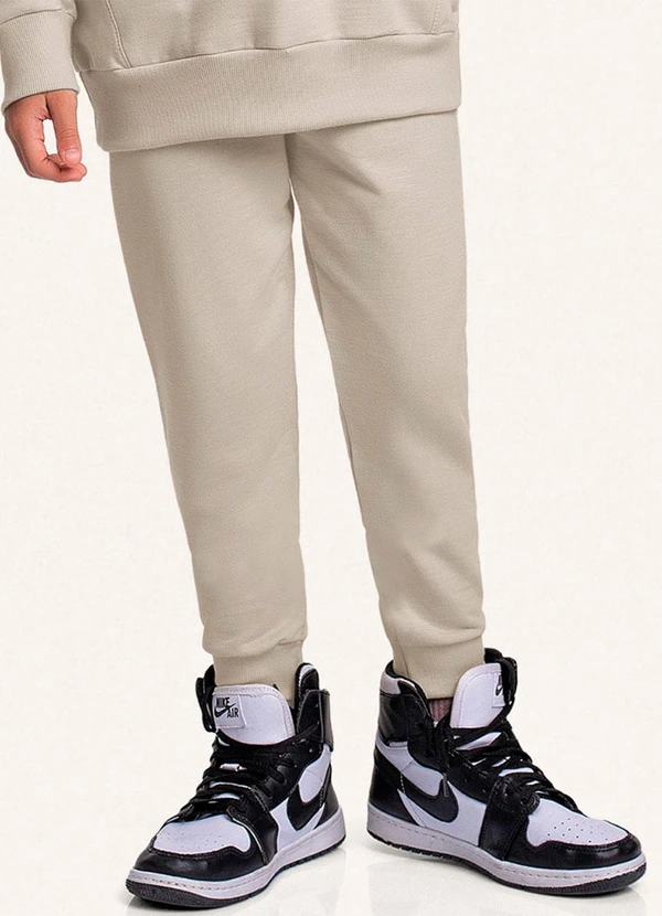 Fakini Kids - Conjunto Blusão C/Capuz e Calça Bege 5