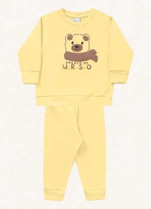 Fakini Kids - Conjunto Blusão e Calça Amarelo - FAKINI KIDS