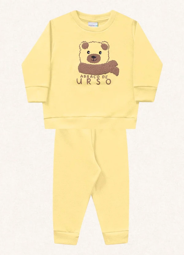 Fakini Kids - Conjunto Blusão e Calça Amarelo