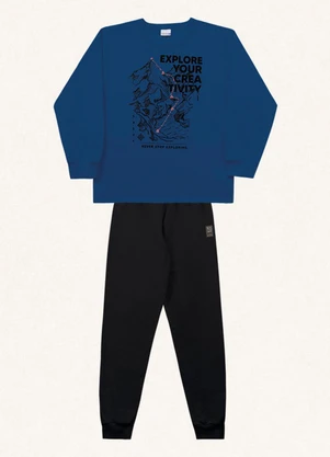 Fakini Kids - Conjunto Blusão e Calça Azul - FAKINI KIDS