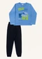 Fakini Kids - Conjunto Blusão e Calça Cinza - variação: Azul