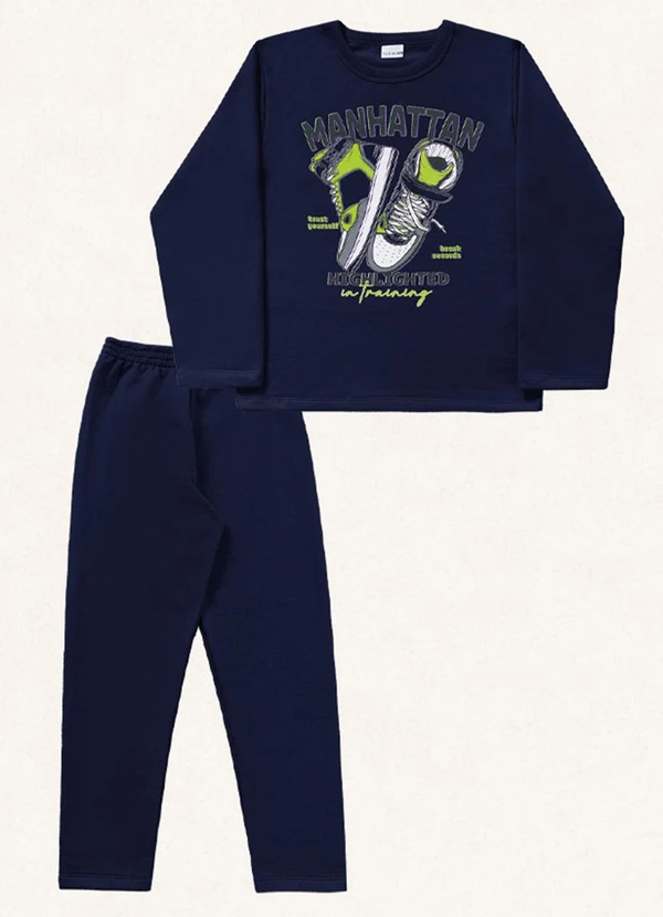 Fakini Kids - Conjunto Blusão e Calça Azul