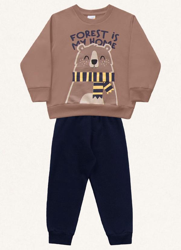 Fakini Kids - Conjunto Blusão e Calça Bege 5