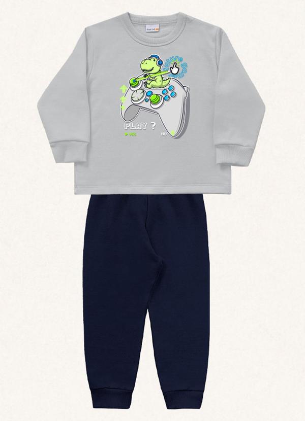 Fakini Kids - Conjunto Blusão e Calça Cinza 5