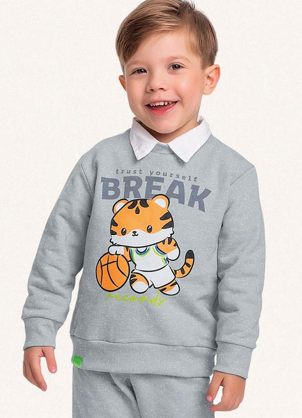 Fakini Kids - Conjunto Blusão e Calça Cinza 3