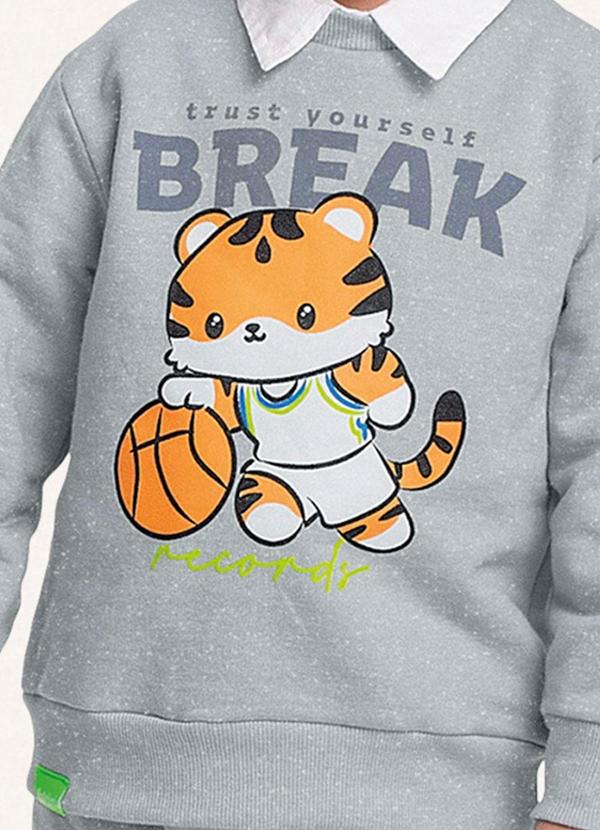 Fakini Kids - Conjunto Blusão e Calça Cinza 5