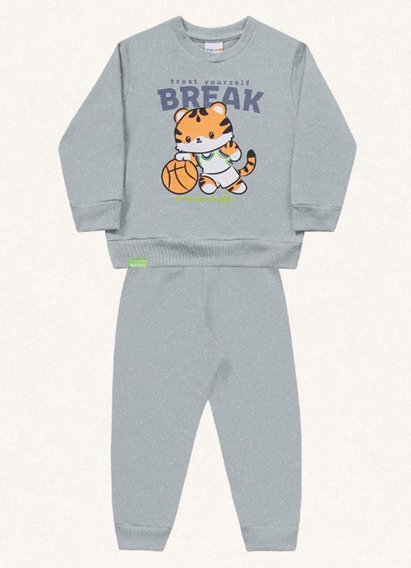 Fakini Kids - Conjunto Blusão e Calça Cinza 6