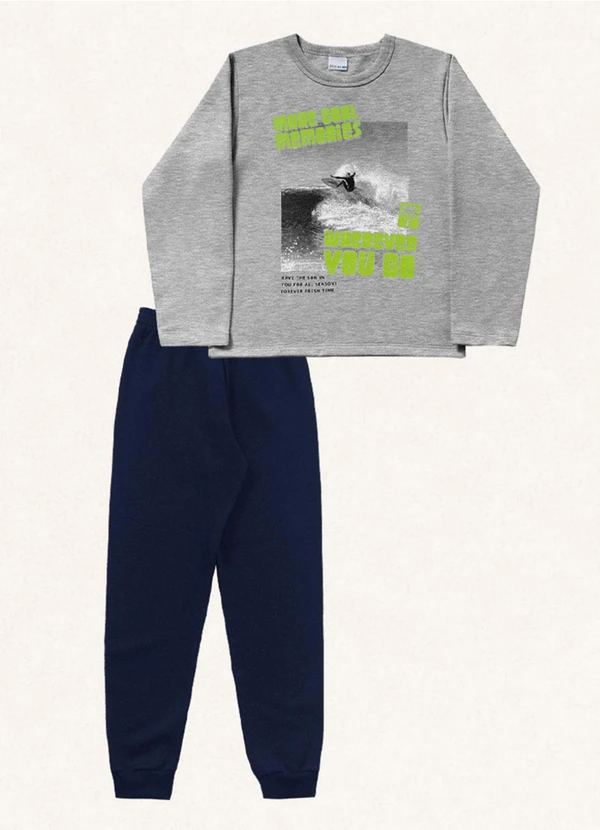 Fakini Kids - Conjunto Blusão e Calça Cinza 5