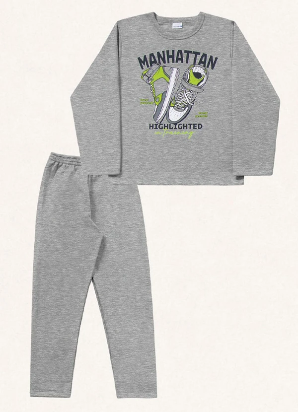 Fakini Kids - Conjunto Blusão e Calça Cinza 5