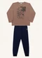 Fakini Kids - Conjunto Blusão e Calça Marrom - variação: Marrom