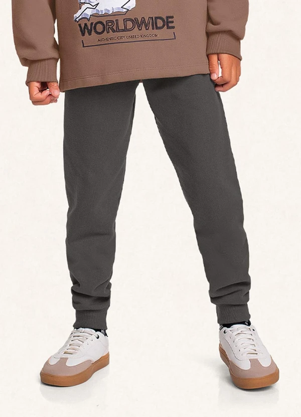 Fakini Kids - Conjunto Blusão e Calça Marrom 4