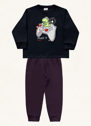 Fakini Kids - Conjunto Blusão e Calça Preto - FAKINI KIDS