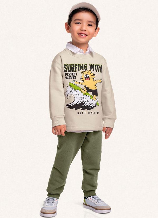 Fakini Kids - Conjunto Blusão e Calça Verde