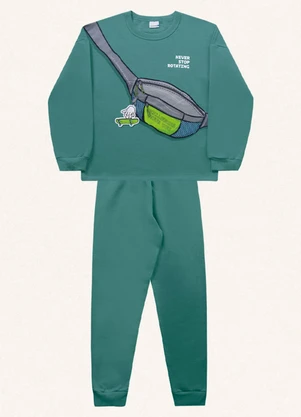 Fakini Kids - Conjunto Blusão e Calça Verde - FAKINI KIDS