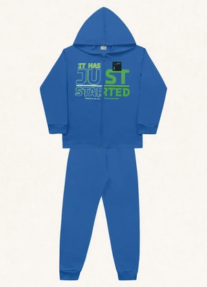 Fakini Kids - Conjunto Jaqueta C/Capuz e Calça Azul - FAKINI KIDS