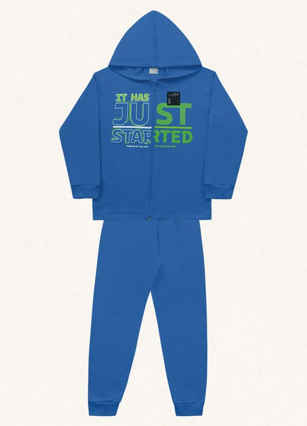 Fakini Kids - Conjunto Jaqueta C/Capuz e Calça Azul